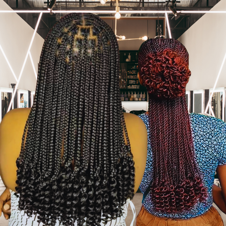 Knotless Braids With Curly Ends